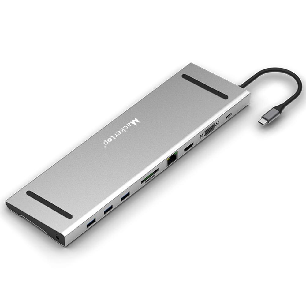 Usb C Hub Type-C 10-In-1 Multi-Poort Usb Docking Station Laptop Hubs Adapter voor Macbook Pro , , Hdmi-Compatibel