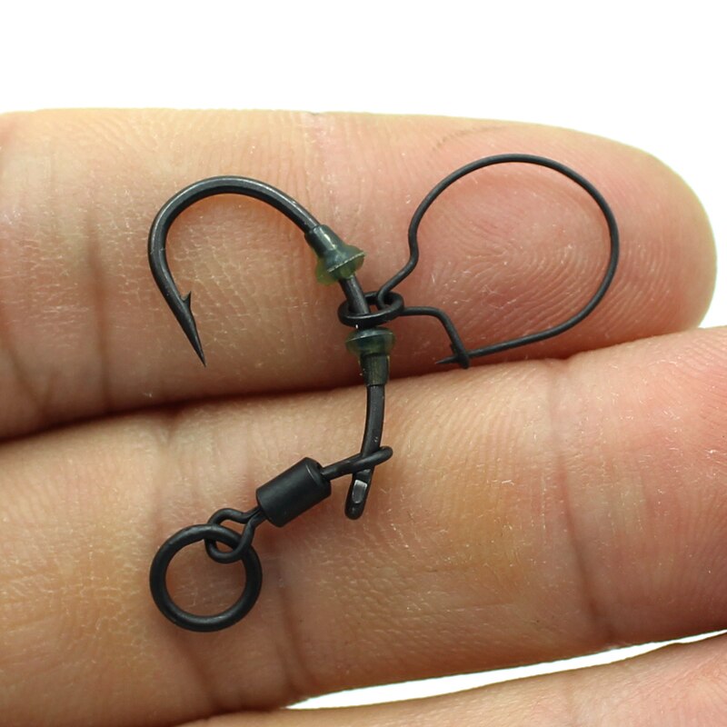 100 stk karpefiskeri tilbehør orm maddike klip agn stik boilie pin spike klip til karpe hår chod rig krog karpe feeder grej
