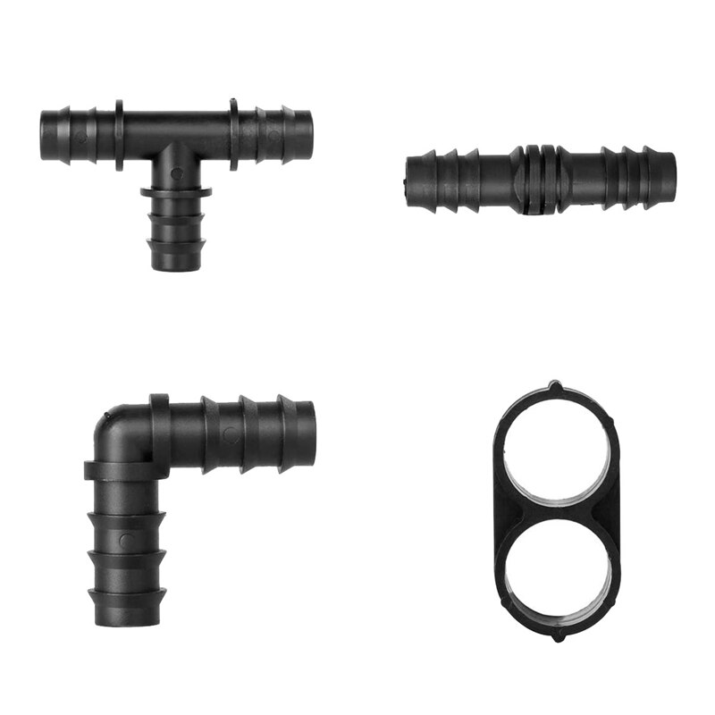 Drip Irrigation Fittings Kit 1/2 inch Tubing, 24 Piece SetBarbed Connectors and Compatible Drip or Sprinkler Systems