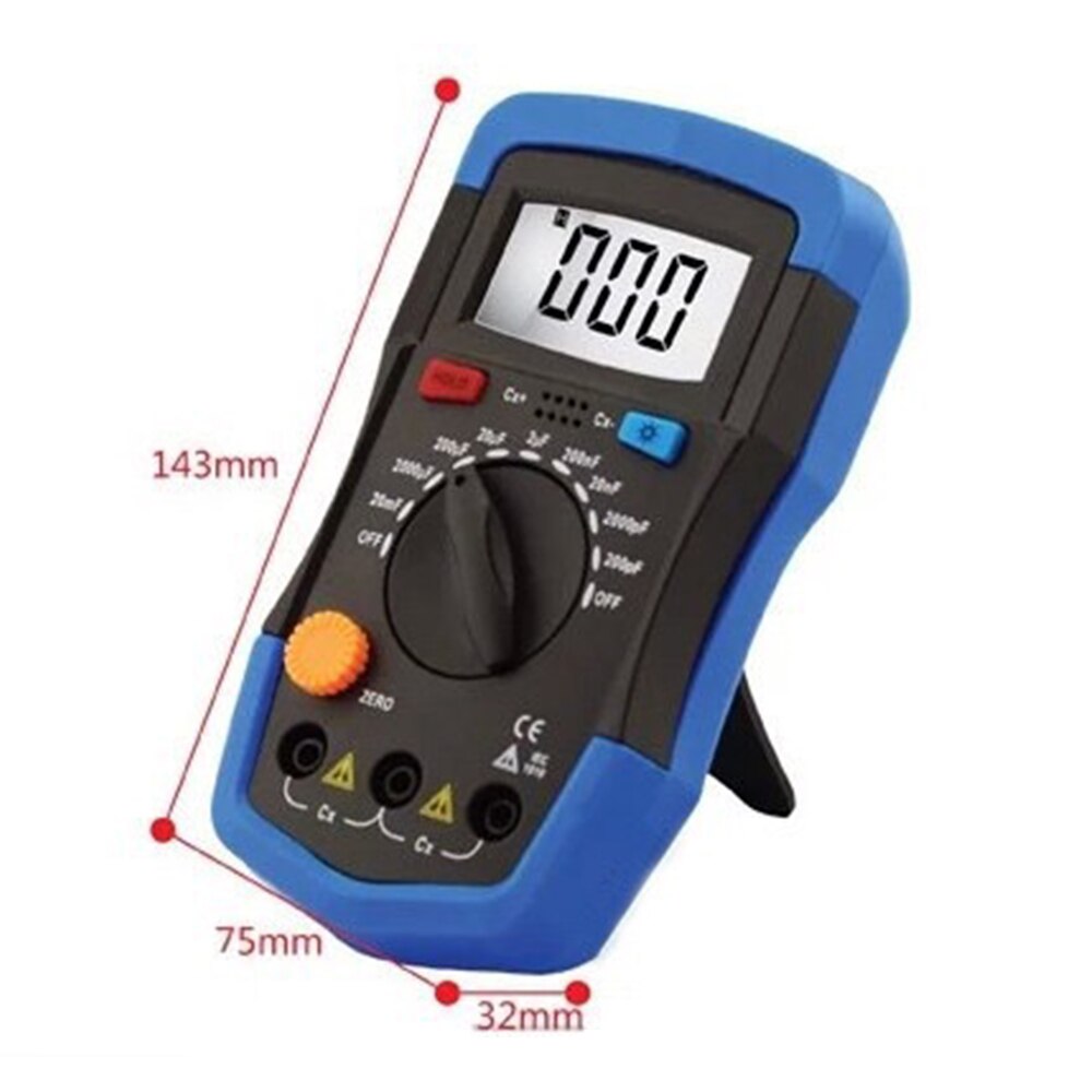 Misuratore di capacità elettronico portatile capacimetro elettronico tester elettronico condensatore tester Capacimetro digitale