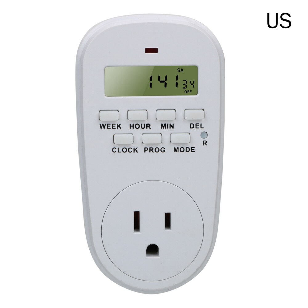 NICEYARD Smart Power Socket Switch Energy Saving Adjustable Programmable Setting Clock On/ Off Time Digital Timer EU /US Plug: US Plug