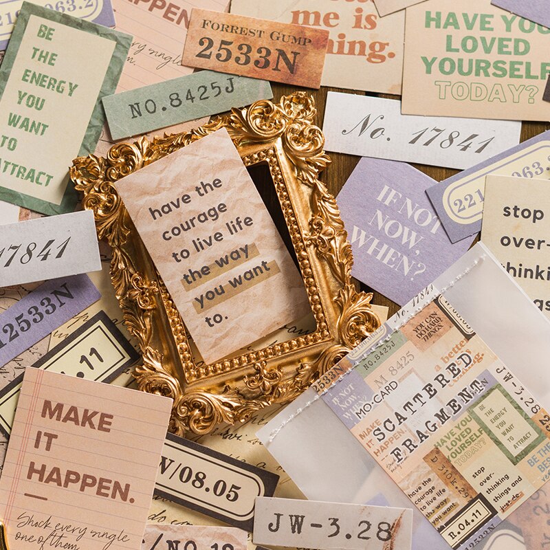 40 pz/pacco Vintage ▾ inglese letteratura lettere adesivi retrò etichetta etichetta adesiva per Scrapbooking spazzatura regalo decorazione di cancelleria