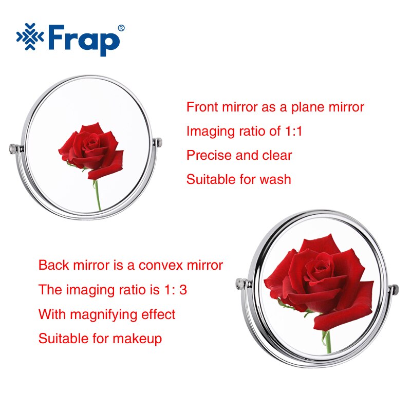 Frap Makeup Mirror Vanity Mirror Bathroom Accessories 180 Rotating Free Magnifier F6206 F6208