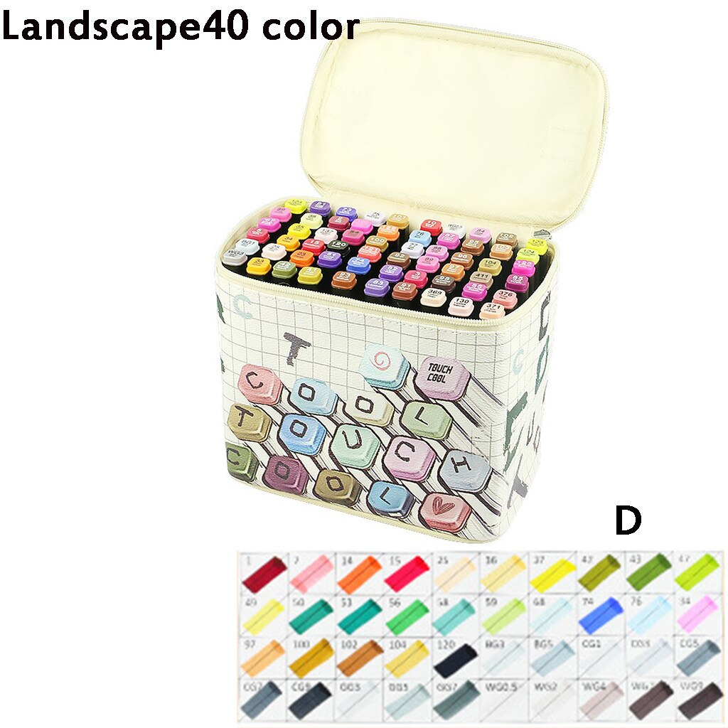 mark pen Painting Double Head colorful Mark Note Pen Set Office Supplies for all kinds of painting#904g40: D