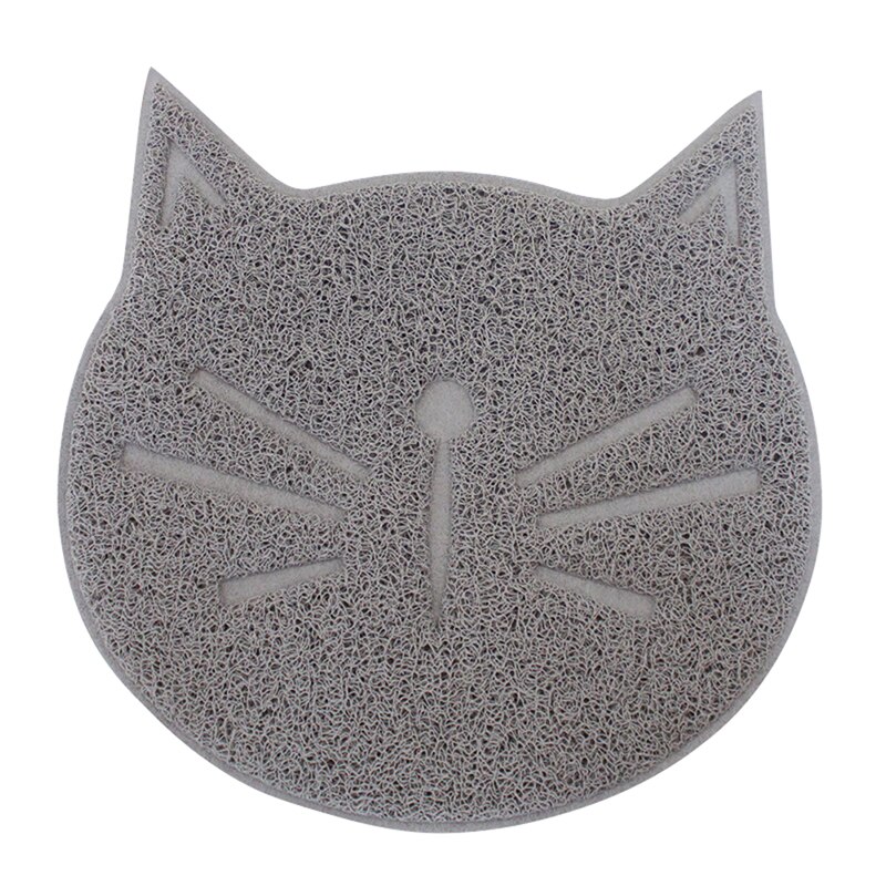 Pet Dog Puppy Cat Feeding Mat Pad Cute PVC Bed Dish Bowl Food Feed Placement Cat Toilet Mat Cat Claw Mat: gray