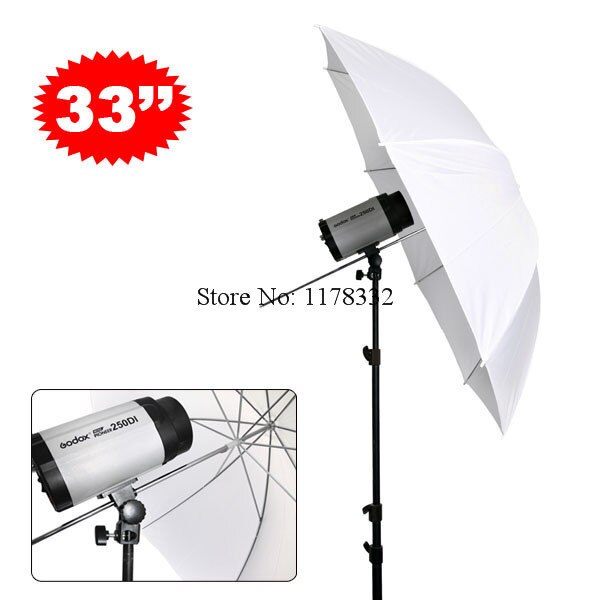 2 stks 33 "83 cm flash zachte translucenr wit photo light studio reflector paraplu