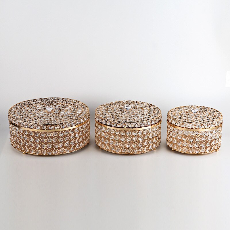 20 Cm Kristal Snoep Lade Cosmetica Sieraden Opbergdoos Thuis Bruiloft Decoratie Props Fruitschaal