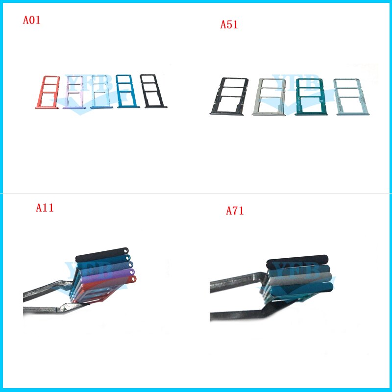 Nowy dla Samsung galaktyka A01 A015F A11 A115F A51 A515F A71 A715F podwójny uchwyt karty SIM taca gniazdo SD wymiana