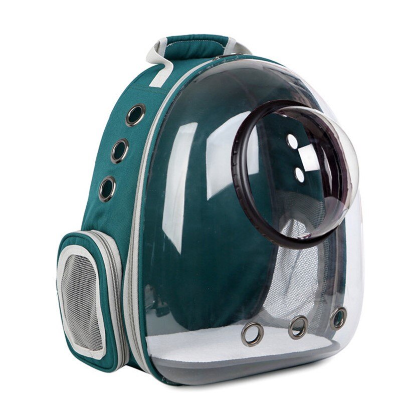 Astronaut Space Capsule Breathable Car Bike Window Bubble Cat Dog Travel Carry Bag Transparent Pet Carrier Backpack Shouder: green