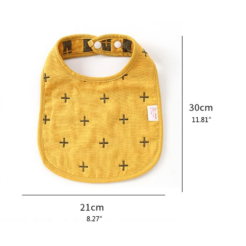 Baby Speeksel Handdoek Met Drukknoop Babyvoeding Slabbetjes Voor Jongens Meisjes Baby Bib Ademend Baby Kwijlen Slabbetjes