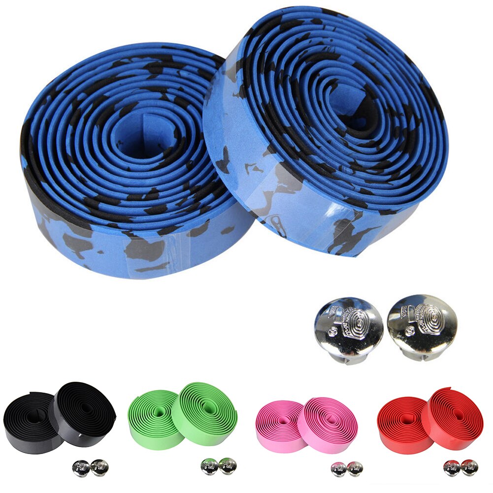 Cinta de manillar de camuflaje para Ciclismo, cinturón con asa para Ciclismo, corcho antideslizante, accesorios para Ciclismo, 2 uds.