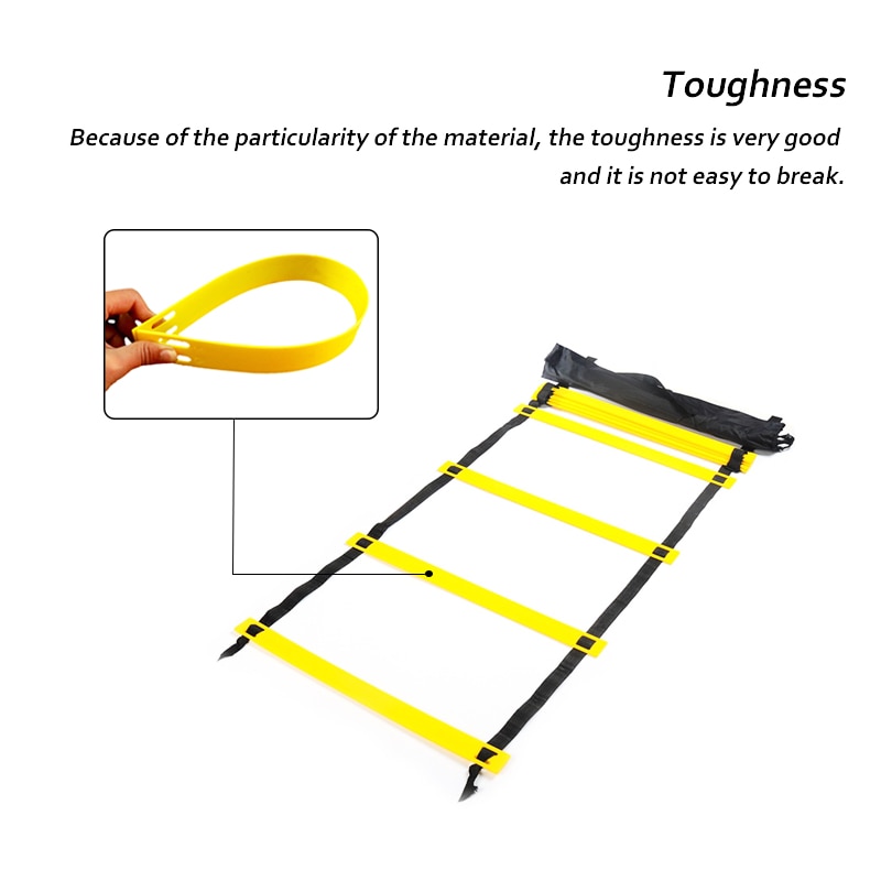 Escalera de saltos de velocidad de agilidad para fútbol, escalera de velocidad para entrenamiento al aire libre, 3M 4M 6M