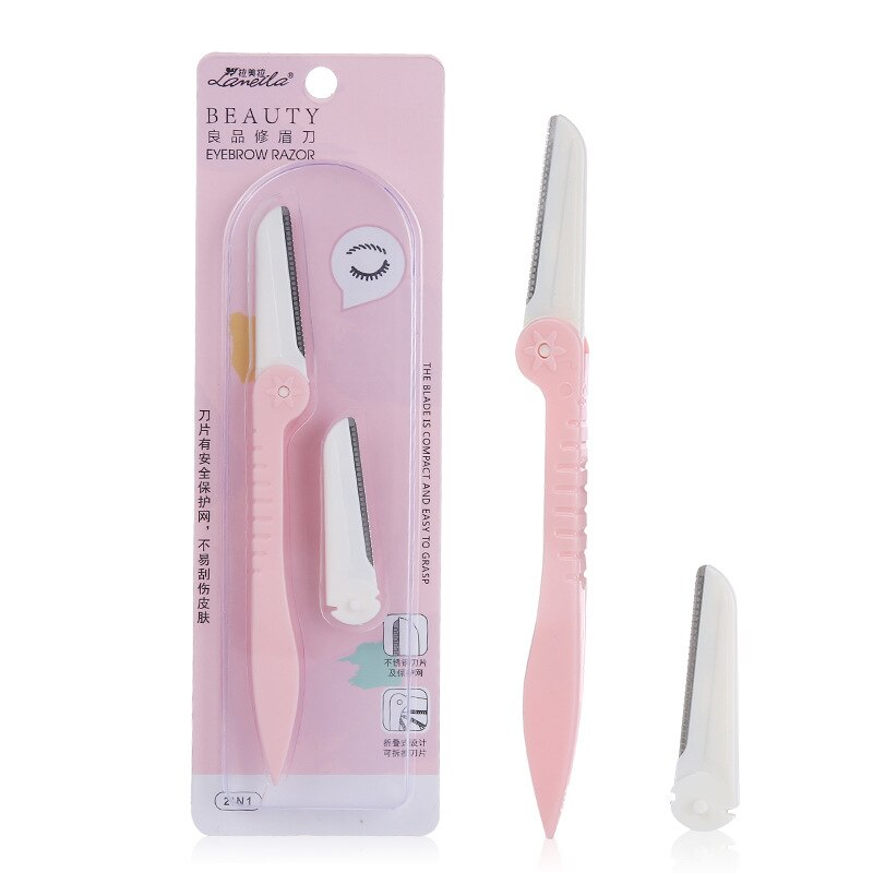 1 stk øjenbryn barberkniv ansigtshårfjerner øjenbrynstrimmer øjenfjerner bryn skarpt blad forme makeup kniv værktøj hår