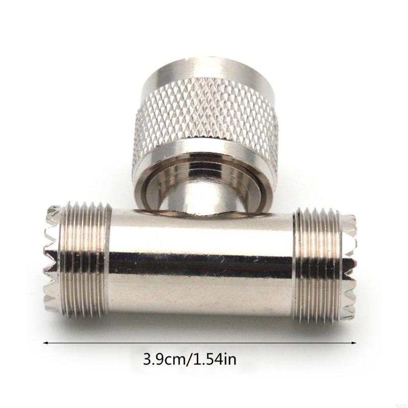 K32C RF coaxiale adapter connector mannelijk tot 2x vrouwelijke UHF PL-259 SO-239 m/f adapter