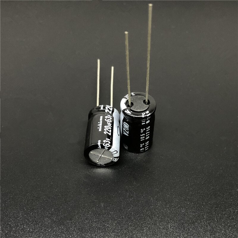10 st /100 st 220uf 63v nichicon vz series 10 x 16mm brett temperaturområde 63 v 220uf aluminium elektrolytisk kondensator