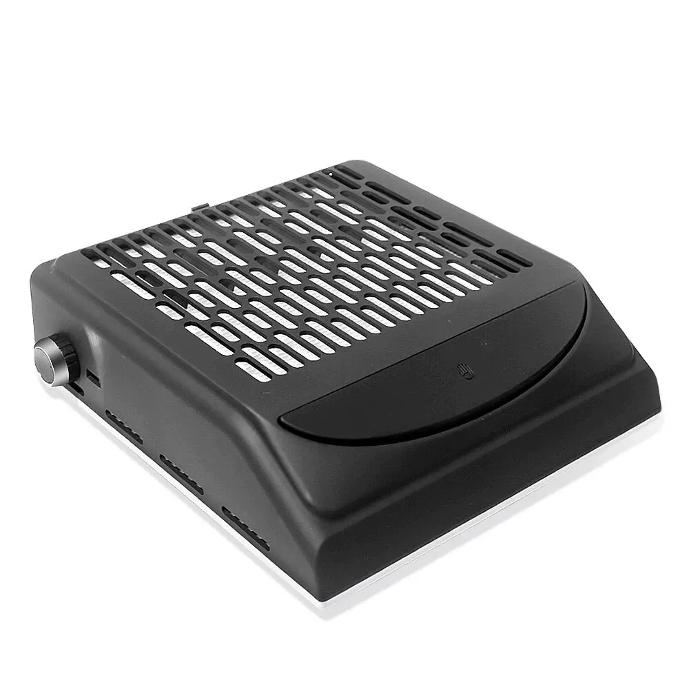 100W krachtige nagelstofafscheider absorber voor manicure geluidsarm professionele nagelstofzuiger stofafzuiger voor acryl: Black / EU