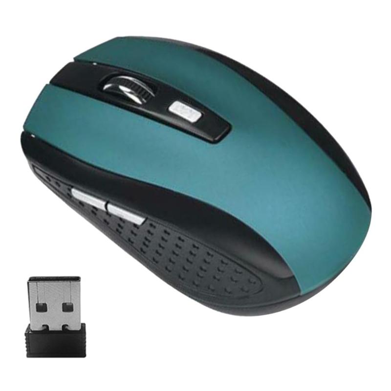 2.4G Draadloze Muis 6 Knoppen 2000DPI Duurzaam Optische Computer Muis Ergonomische Muizen Voor Laptop Universele Computer Randapparatuur: Blauw