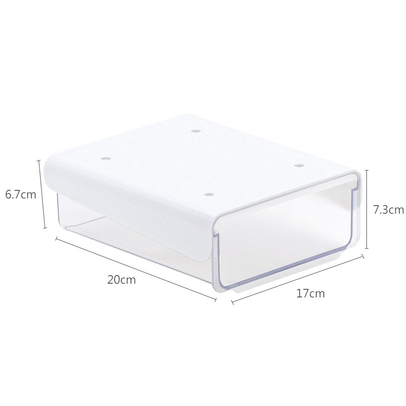 Under Desk Storage Drawers, Dorm Desk Small Invisible Drawer Box,Home Office Stationery Organizer: white