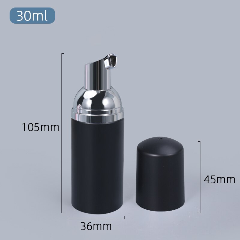 10 st 30ml portabel skumflaska tom svart pumpflaska kosmetisk lotion tvålautomat matta påfyllningsbara flaskor: 3