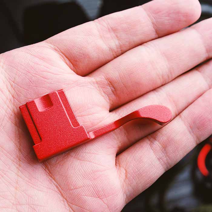 Poignée de pouce en aluminium de couleur rouge avec repose-pouce en métal pour Fuji X100F FUJIFILM X100F