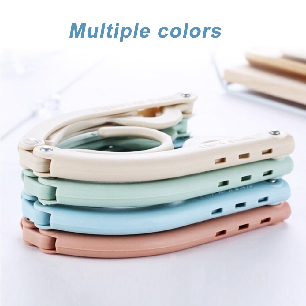 1pc Retractable Portable Travel Hanger Folding Non-Slip Plastic Rack Drying Clothespin Trouser Hanging Concenient Travel 2