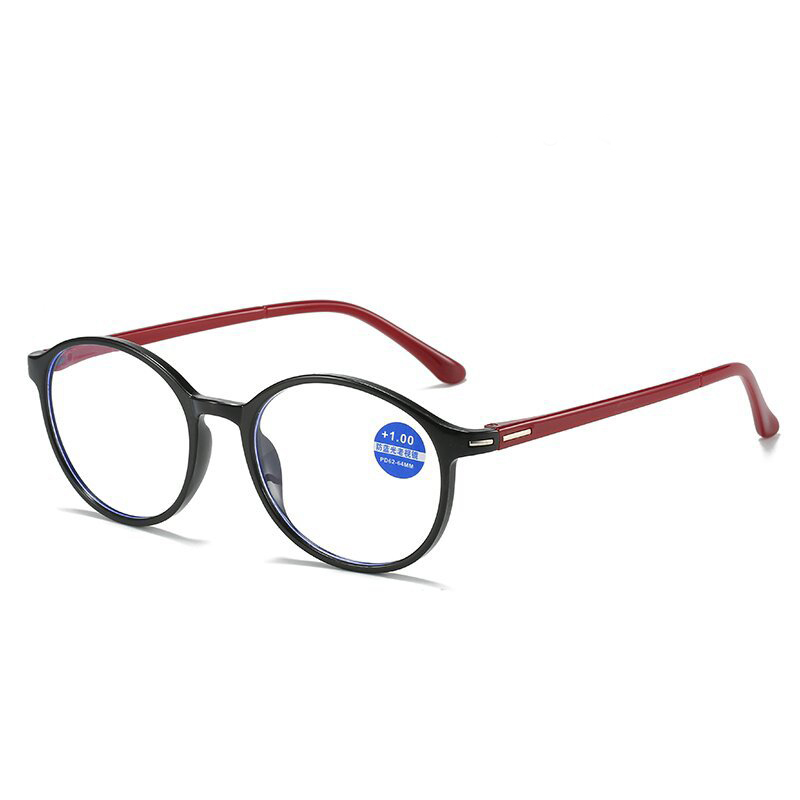 Reading Glasses Men Women Vintage Anti Blue Light Presbyopic Eyeglasses Round Full Frame Eyewear +1.0+1.5+2.0+2.5 +4.0: green / +150