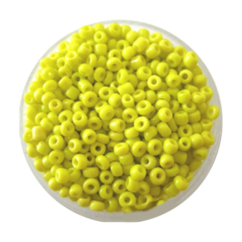 2400 stks/partij 2mm Rocailles voor Handwerken 11 Kleuren Graland Ballen Parels voor Ambachten Sieraden DIY Maken Spacer Decoratie parels: Yellow