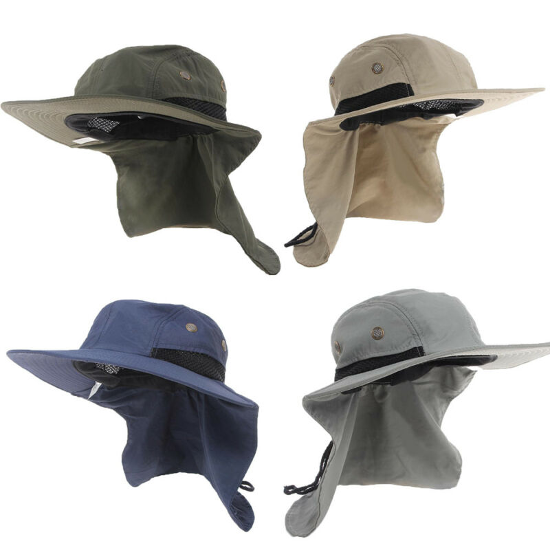 Sommer fiskeri vandreture have udendørs ryg hals dæksel spand boonie sol klap hat bush cap herre legionær hat uv beskyttelse