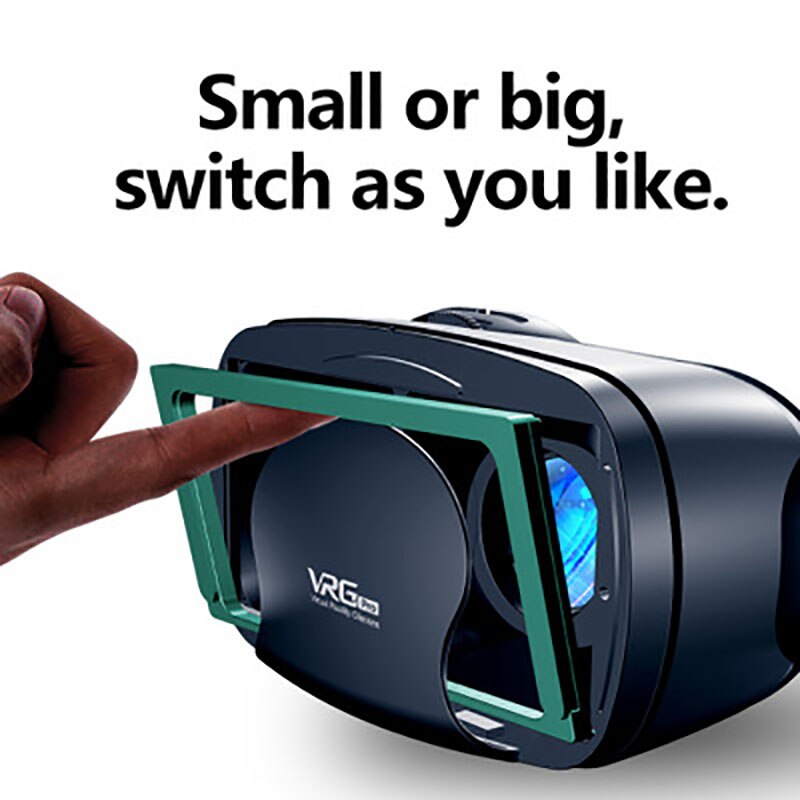 5 ~ 7 tommer vrg pro 3d vr bril virtual reality i fuld skærm visuele groothoek vr glazen doos for 5 til 7 tommer smartphone brillen