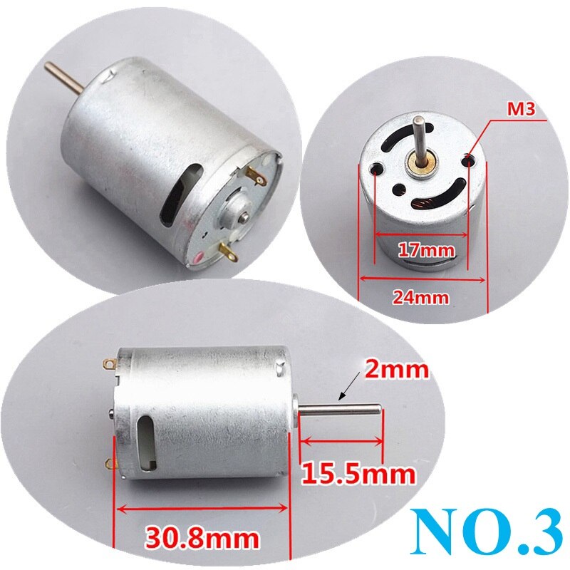 370 series DC MOTOR 3V-24V high speed Mute Large Torque 3.7V 7.4V 12V RC ship model car motor