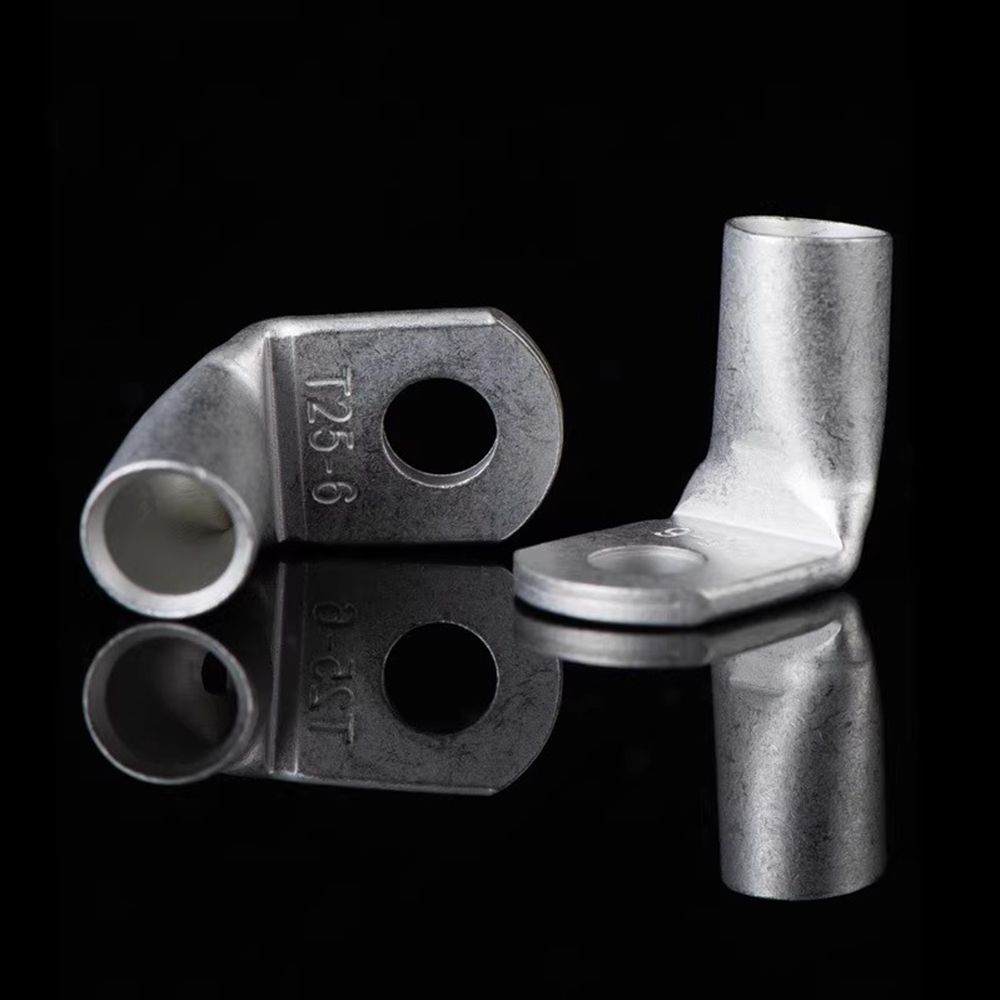 Terminales de Cable T90, conector de Cable de terminal, conector de Cable eléctrico de engarzado estañado de cobre, Terminal de engarzado automotriz de ángulo recto