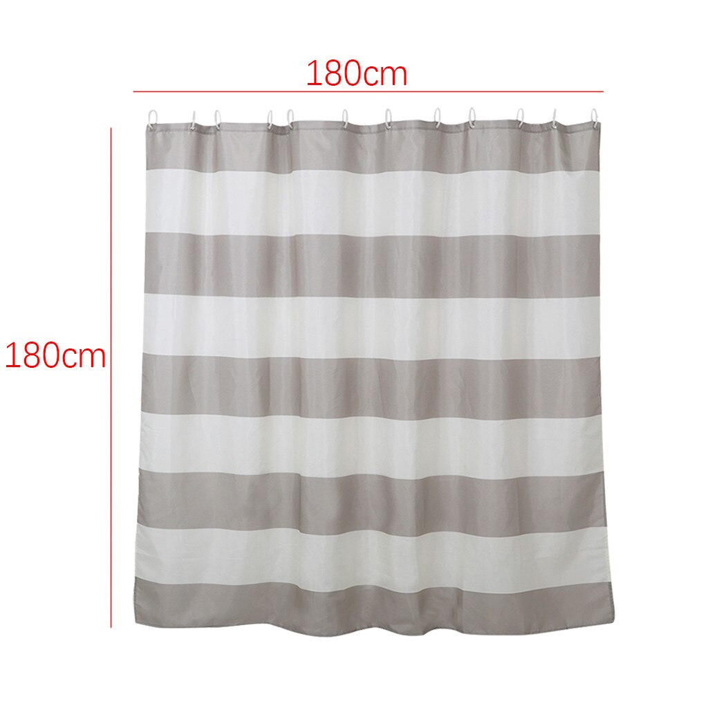 Strepen Badkamer Douchegordijn Geometrische Gedrukt Waterdicht Bad Gordijnen Voor Bad Baden Cover Grote Brede 12 Stuks Haken # R10: C