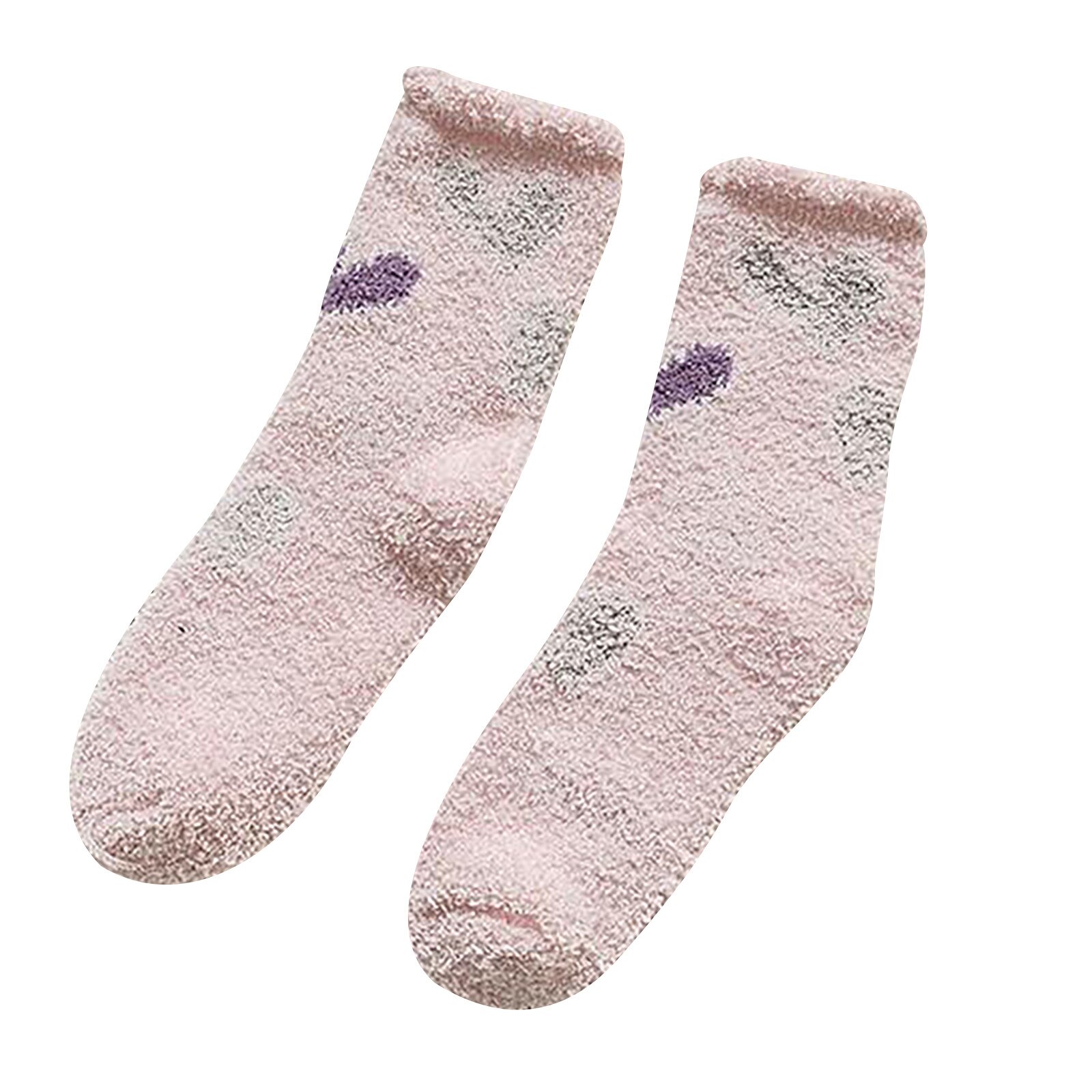 Chaussettes imprimées en Polyester pour femmes, chaussettes épaisses, respirantes, chaudes, confortables, à la