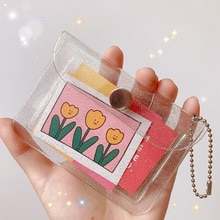 Mode Transparante Waterdichte Pvc Vrouwen Card Case Visitekaarthouder Mannen Credit Card Bag Id Card Mini Wallet Meisjes Coin portemonnee