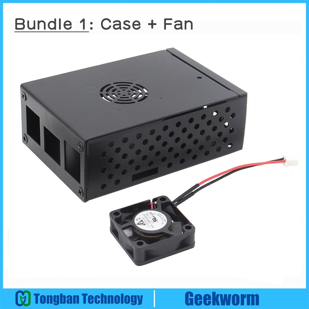 Orange Pi 3 Metal Case with Cooling Fan Set, Protective Case / Shell / Enclosure / Box for Orange Pi 3: Bundle 1