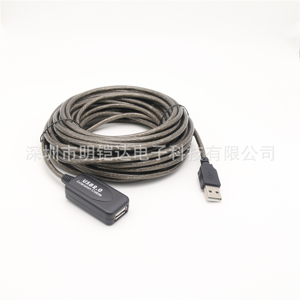 Usb 2.0 förlängningskabel höghastighets aktiv repeater hane till hona förlängningssladd tråd usb-adapter för pc bärbar dator mus 5m 10m 15m