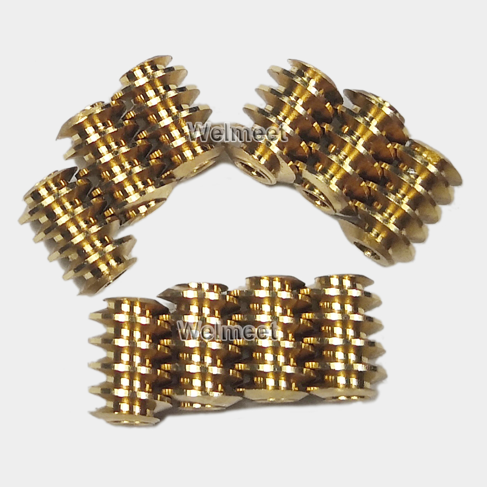 2PCS Durable Brass Motor Output Copper Worm Wheel Gear 0.5 Modulus 2mm Hole