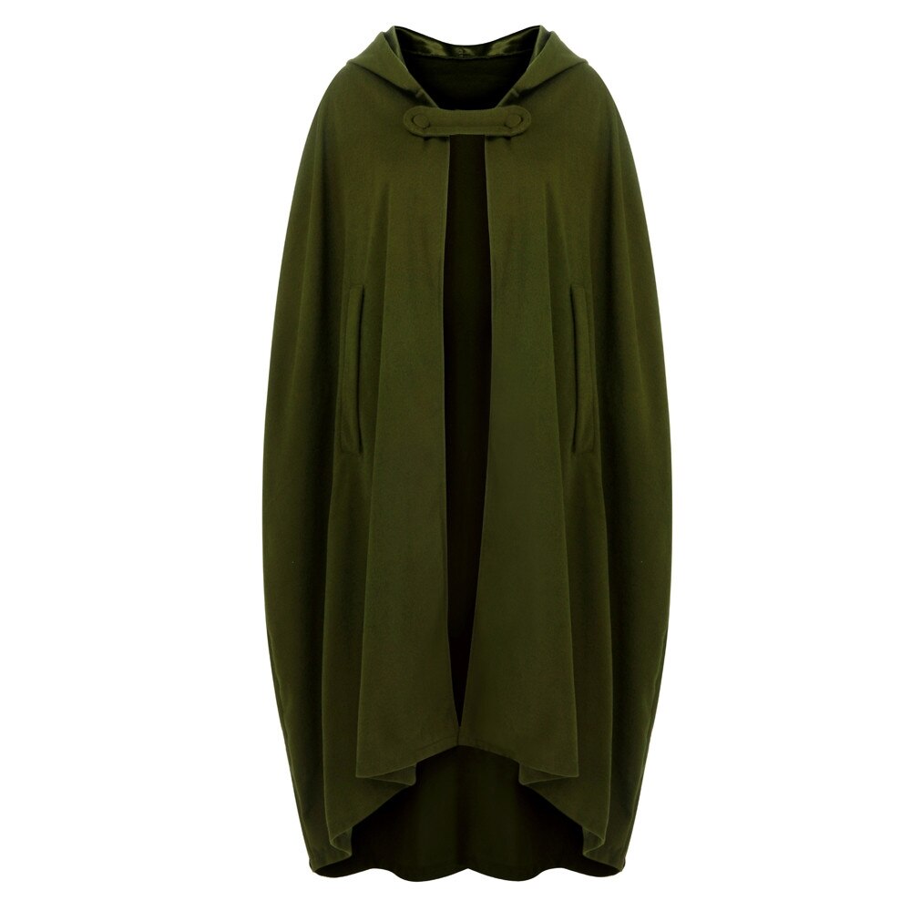JAYCOSIN femmes manteau Trench ouvert à capuche avant Cardigan automne hiver manteau Cape Cape Poncho Plus 18OCT23