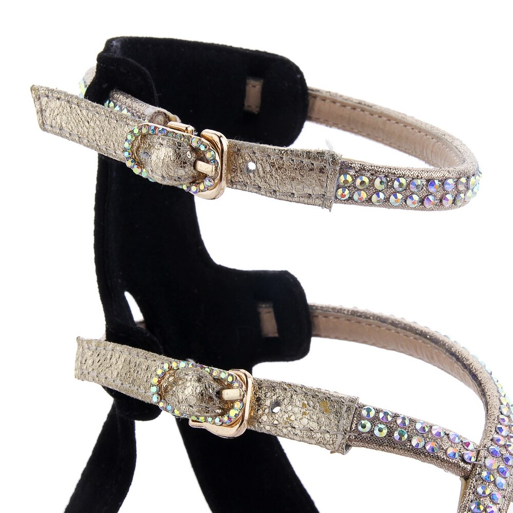 Kmeioo rhinestone sandaler kvinne flip flops crystal diamond flats strandsandaler kvinne gladiator comfortabale sandaler plus size