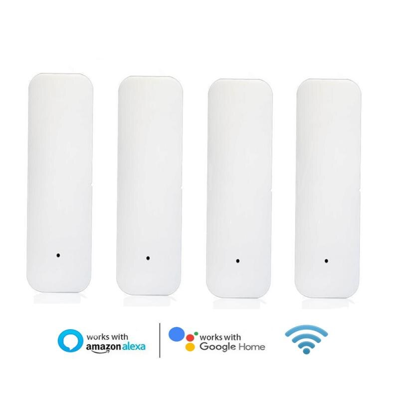 Tuya Smart Door Alarm Home WiFi Door Sensor Door Open Closed Detectors WiFi App Notification Alert Security Alarm System: 4pcs