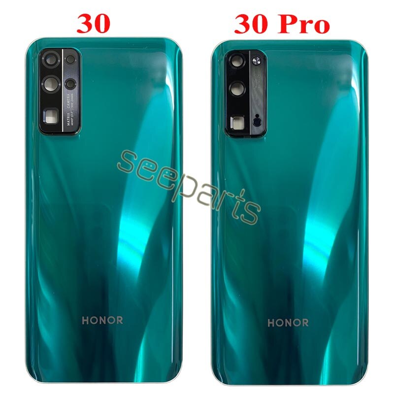 Tylna szklana pokrywa dla 6.57 "Huawei Honor 30 Pro pokrywa baterii tylny Panel Honor 30 obudowa tylnej szyby obudowa z obiektywem aparatu