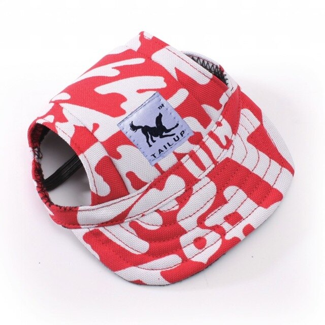 [TAILUP]Dog Hat With Ear Hole Summer Baseball Cap for Small pet dogs product Oxford Cloth breathable handsome Cool Doggie py0017: 1 / S 15x31cm