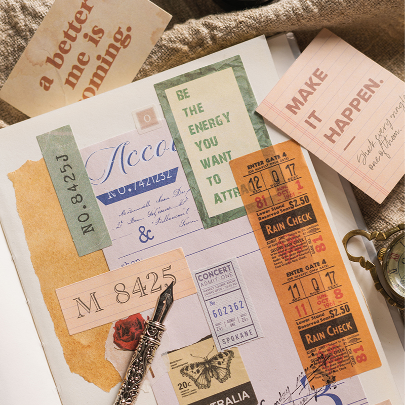 40 pz/pacco Vintage ▾ inglese letteratura lettere adesivi retrò etichetta etichetta adesiva per Scrapbooking spazzatura regalo decorazione di cancelleria