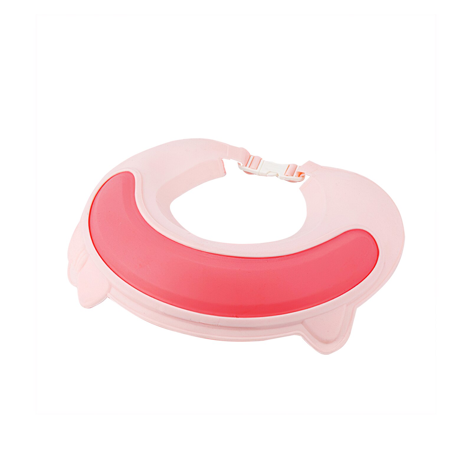 Gorro de baño protector de ducha para niños, gorra de champú ajustable para lavado de pelo, protector de ojos para bebés, a prueba de agua: pink