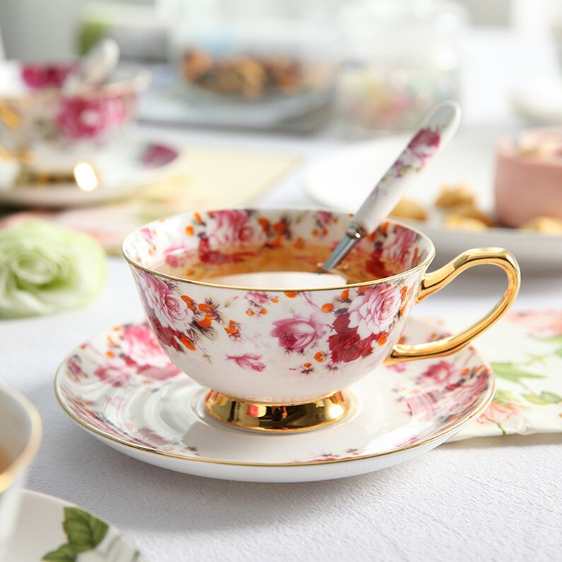 Benporslin porslin kopp och fat keramik enkel teservis moderna kaffekoppar tazas para café köksutrustning  yc50