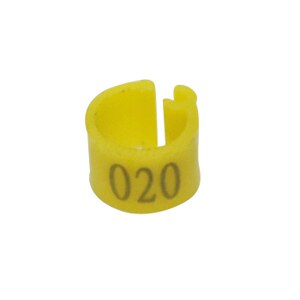 Binnendiameter 6Mm Duif Been Gevogelte Duif Vogel Papegaai Clip Ringen Band Voetring Duif Levert NO.001 ~ 100 1000 Stks/zak: Yellow