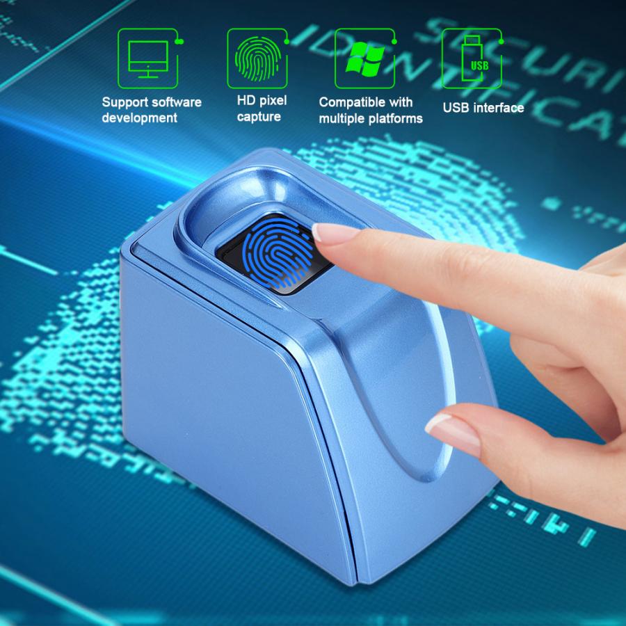 Fs50 5v 60ma usb optisk fingeravtrykksamlerleser identifikator blå for /for /for fingeravtrykksensor