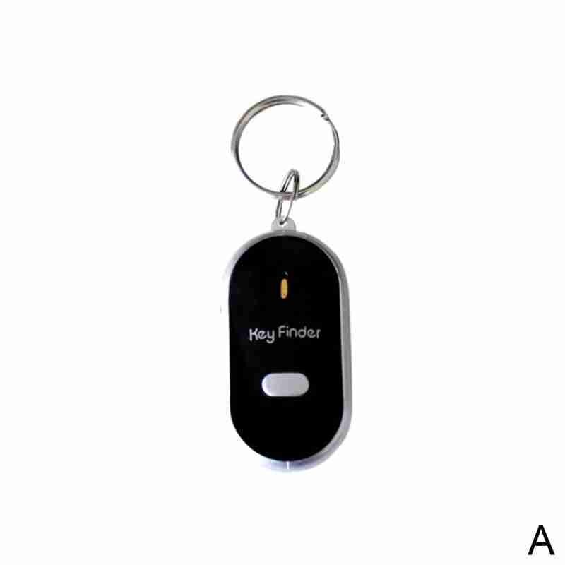 LED Whistle Key Finder Flashing Beeping Sound Control Alarm Anti-Lost Key Locator Finder Tracker with Key Ring