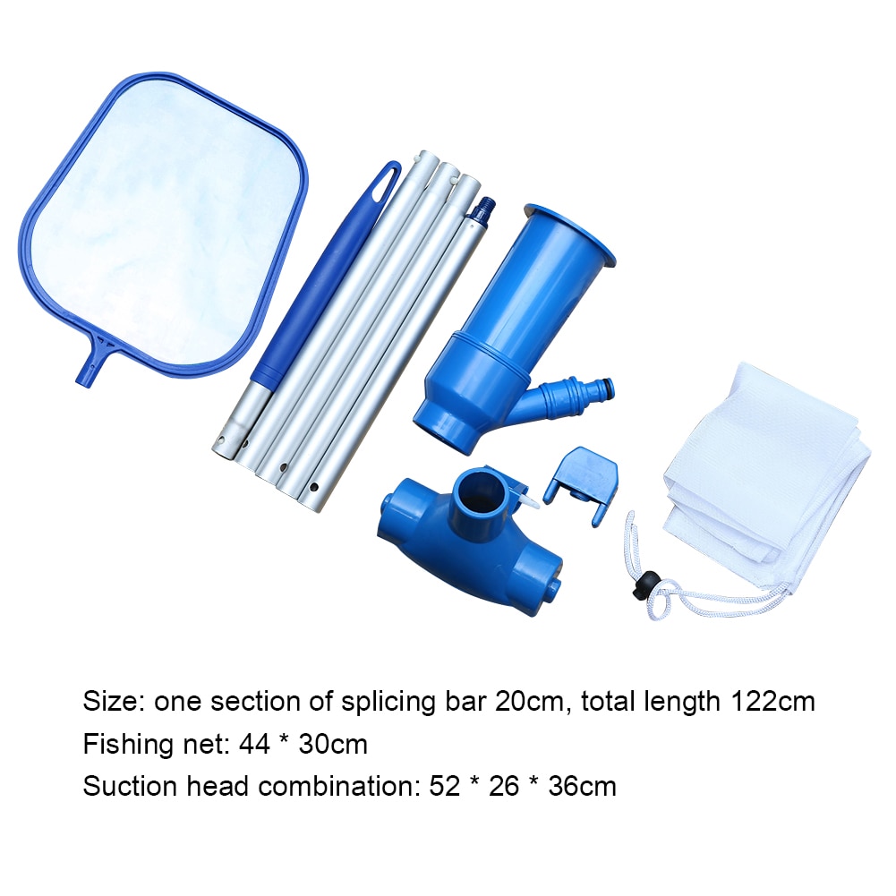 1Set Pool Cleaning Kit Swimming Pool Accessories Water Vacuum Spray Maintenance Cleaner Tools with Suction Head Skimmer Net