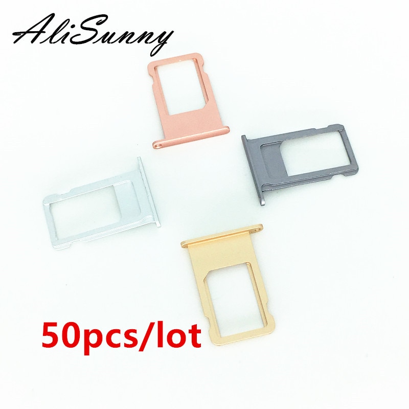 AliSunny 50 stücke SIM Karte Tablett Halfter für iPhone 6S 7 Plus 6SP 7 P SIM Karte Adapter Ersatz teile